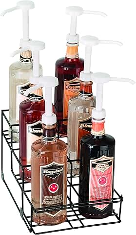 Six-Compartment Wire Bottle Holder for Countertop Use