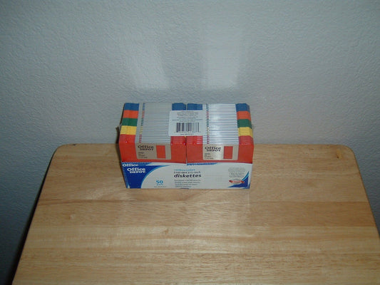 Floppy Diskettes 3.5 inch IBM formatted 50 pack, Rainbow Colors