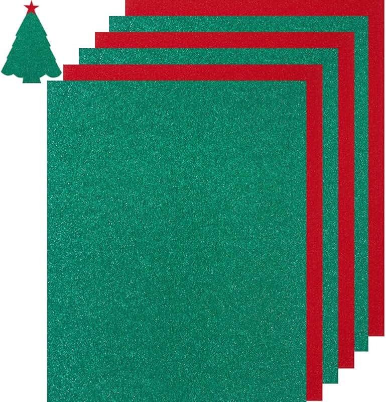50 Sheets Glitter Cardstock for Crafts and Invitations