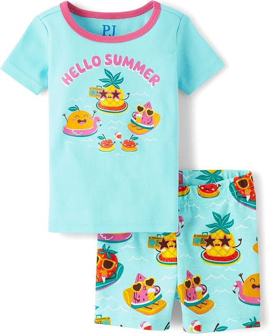 Baby Girl Cotton Short Sleeve Top and Shorts Set