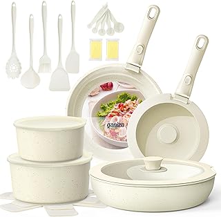 27-Piece Nonstick Cookware Set with Removable Handles