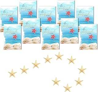 Set of 30 Cream Resin Starfish Greeting Cards and Envelopes
