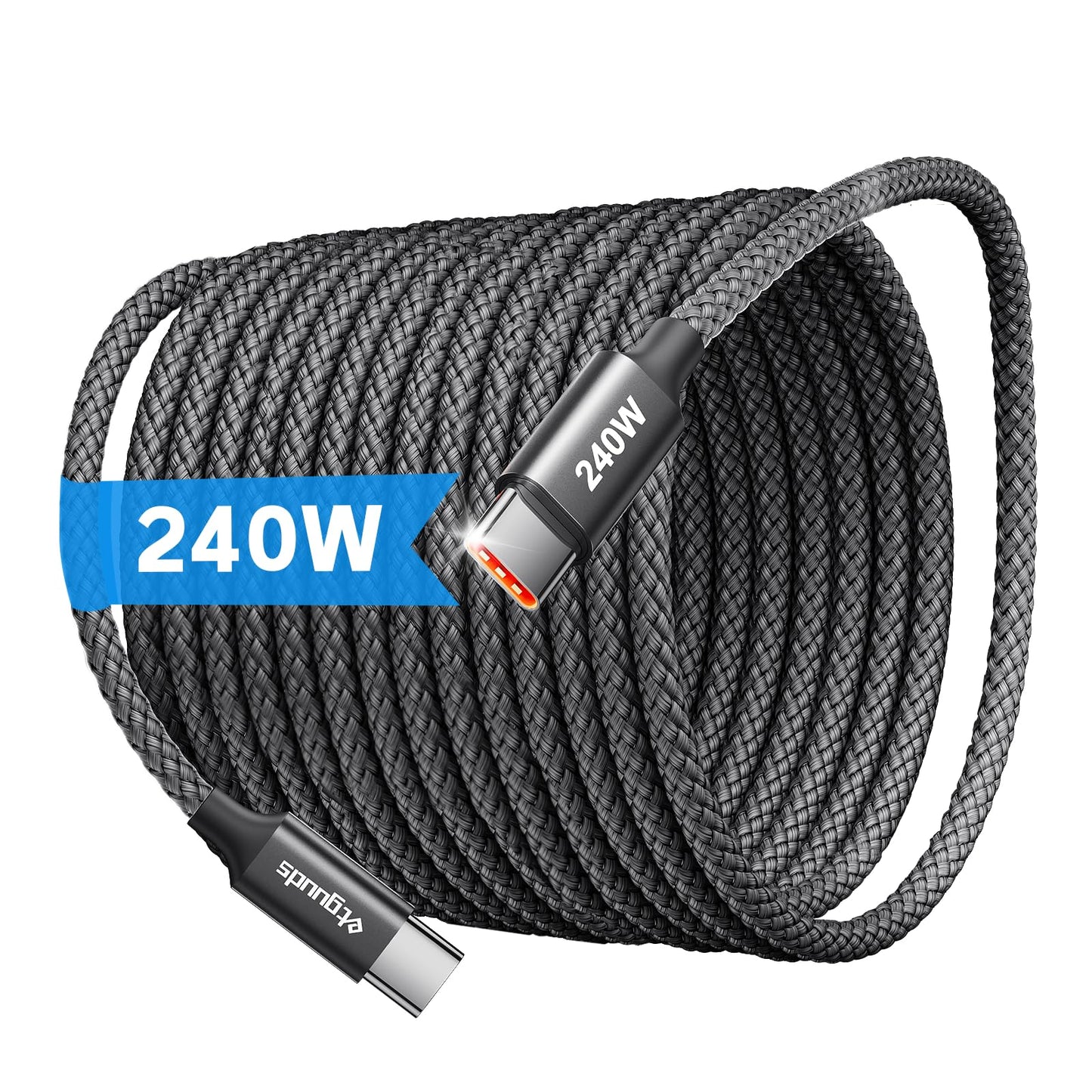 240W USB C to USB C Cable, 10ft, Fast Charging