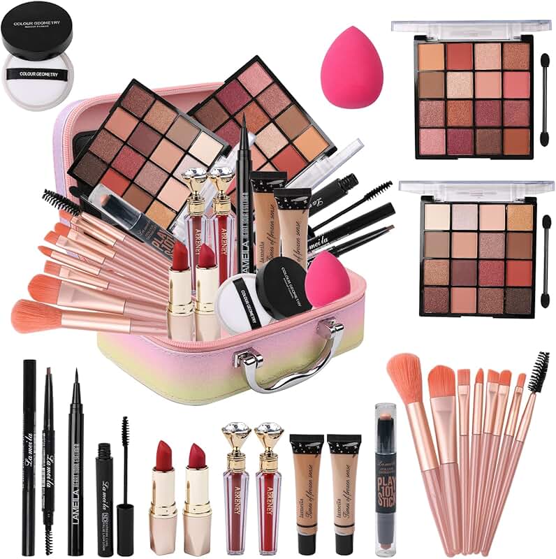 All-in-One Makeup Kit for Teen Girls with 16 Eyeshadows and More