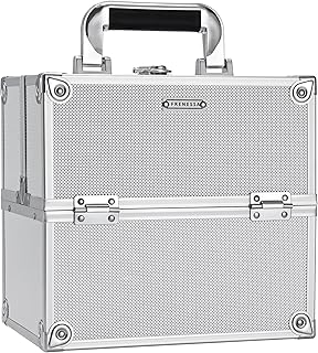 Portable Makeup Organizer with Lock and Trays