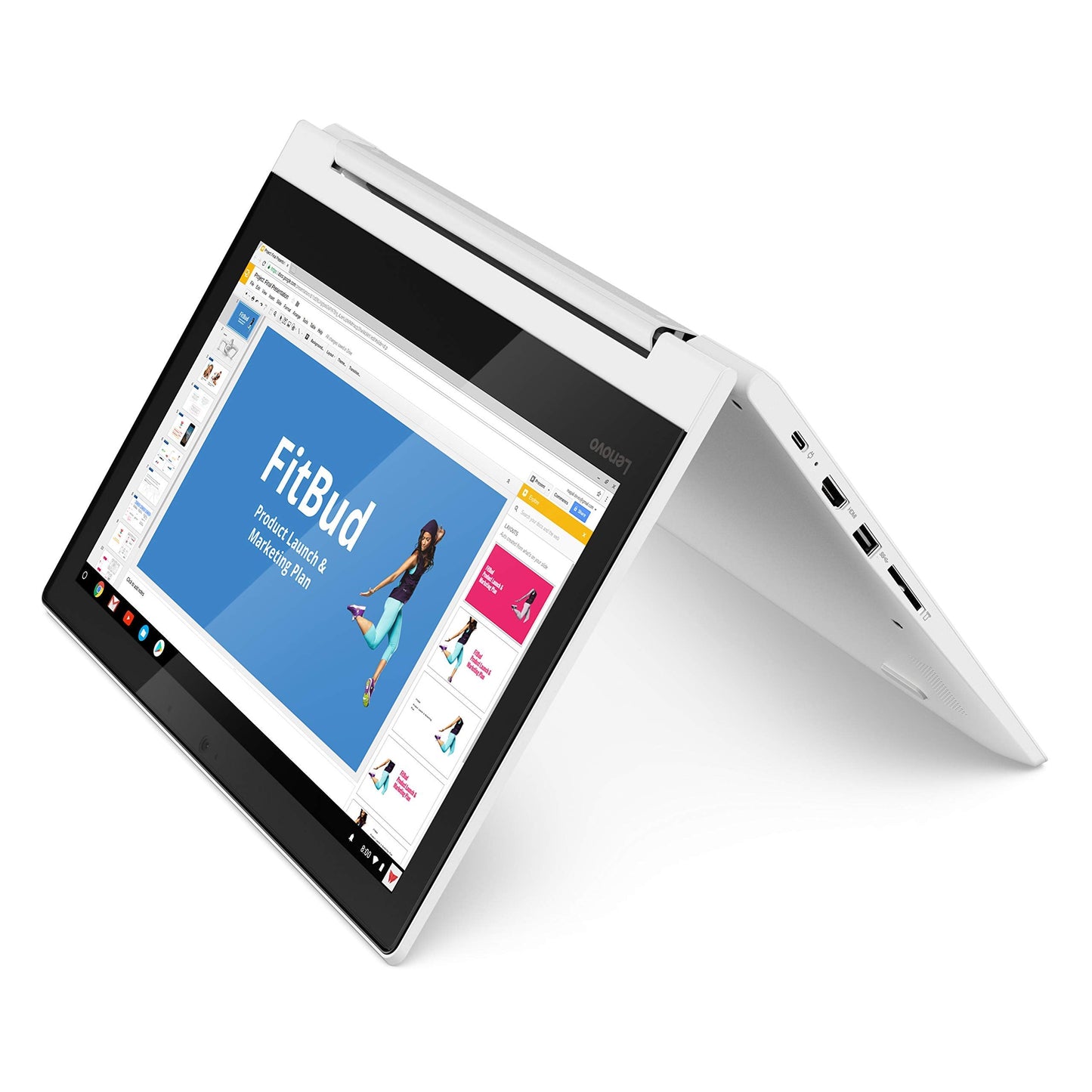 Chromebook C330 2-in-1 Convertible Laptop, 11.6" HD Display, MediaTek MT8173C, 4GB RAM, 64GB Storage, Chrome OS, Blizzard White