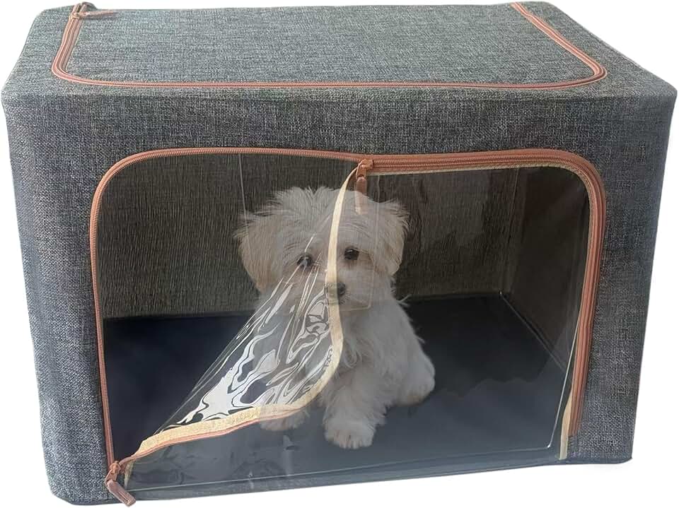 Foldable Pet Incubator with Oxygen Chamber and Blanket