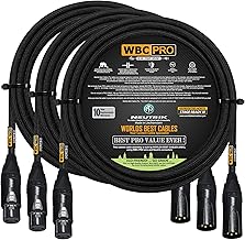 Three 15-Foot Ultra-Silent Balanced Star-Quad XLR Cables