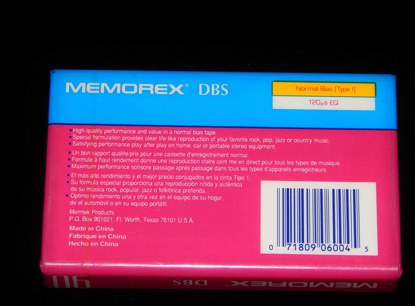 DBS 90 Single Blank Audio Cassette Tape Vintage