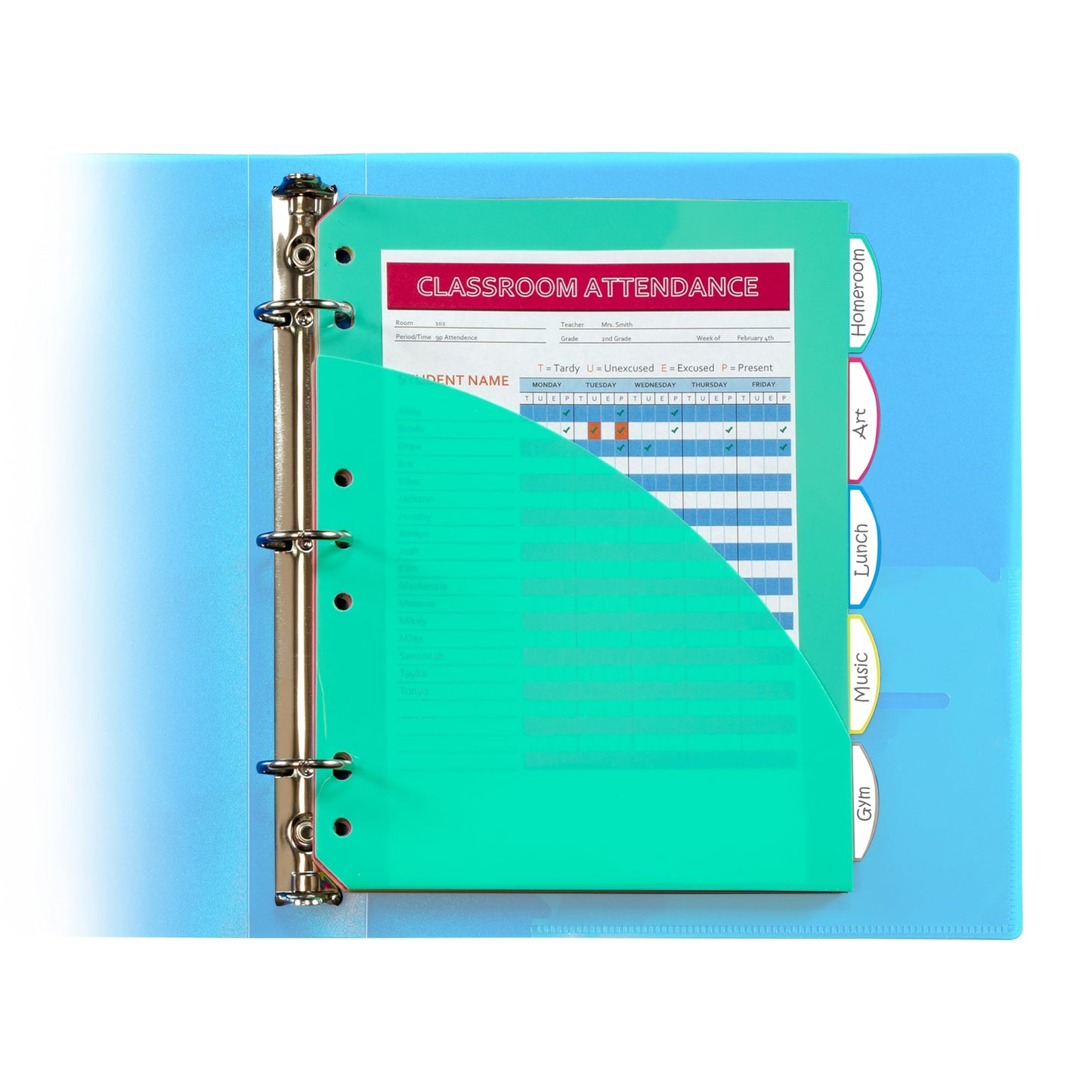 Mini 5-Tab Poly Index Dividers with Pockets