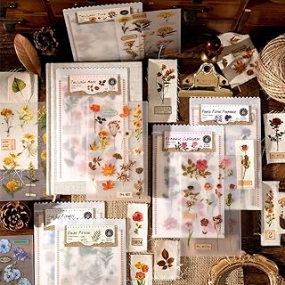 12 Sheets Vintage Floral Rub-On Transfer Stickers