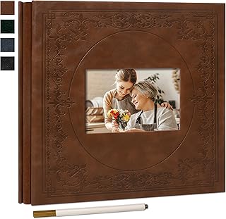 Self-Adhesive Faux Leather Photo Album with Window