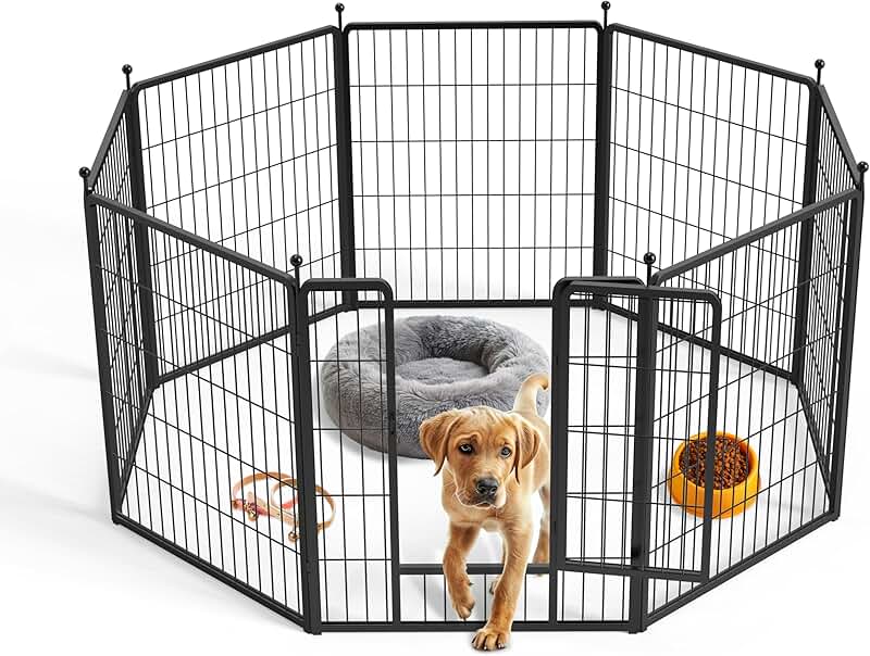 Heavy Duty Dog Playpen for Yard and Camping