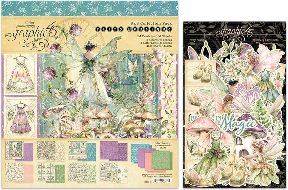 Fairy Boutique 8x8 Decorative Paper Pack and Die-Cuts