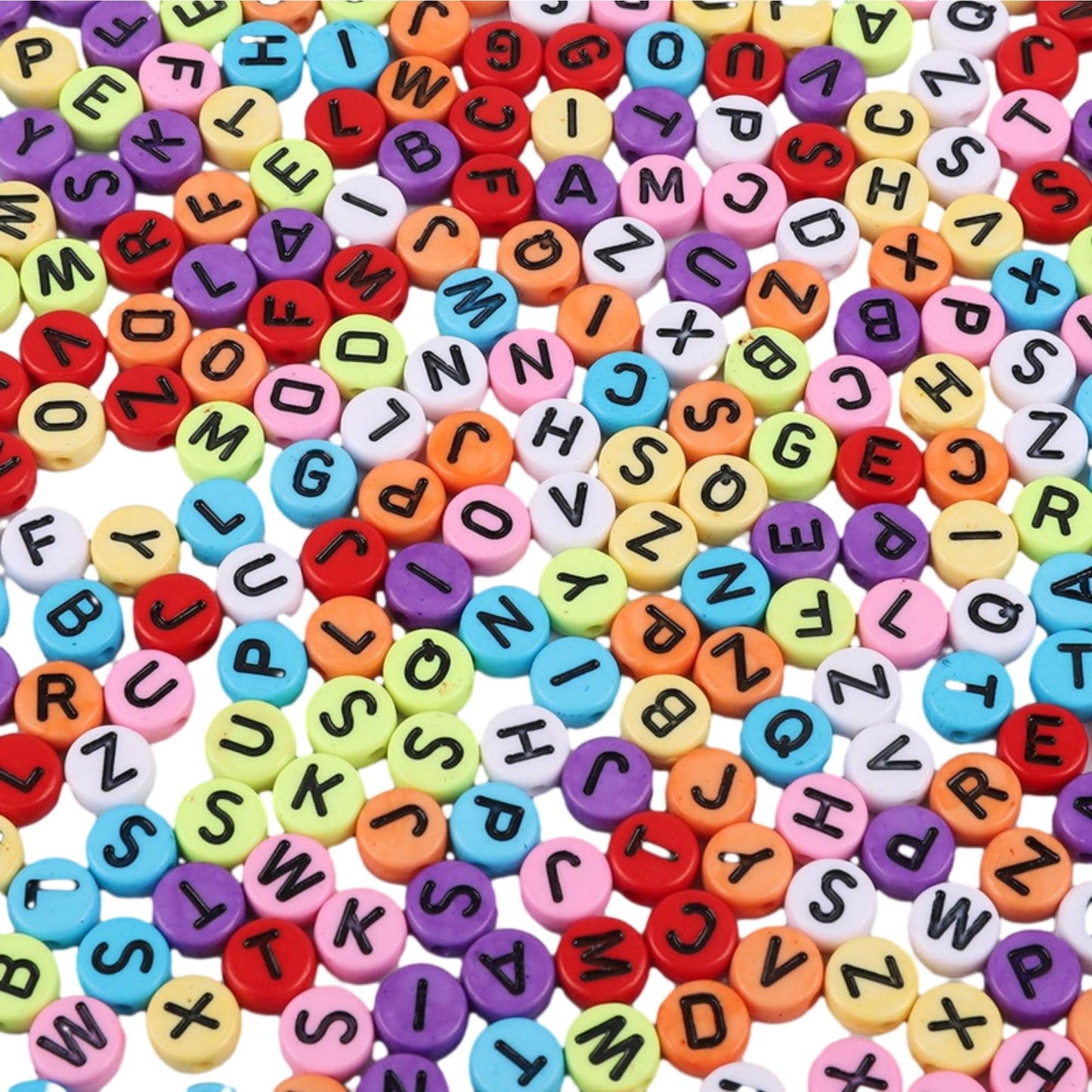 100pcs Acrylic Letter Beads for Jewelry Making and Crafts