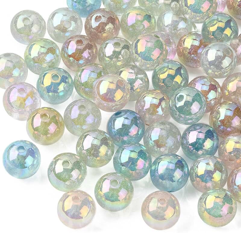 50pcs 16mm Round Acrylic Beads in Assorted Colors