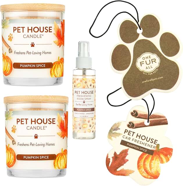 Pet Odor Candles and Fresheners with Pumpkin Spice