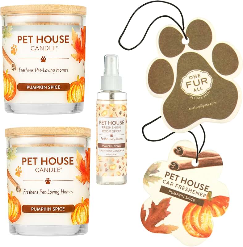 Pet Odor Candles and Fresheners with Pumpkin Spice