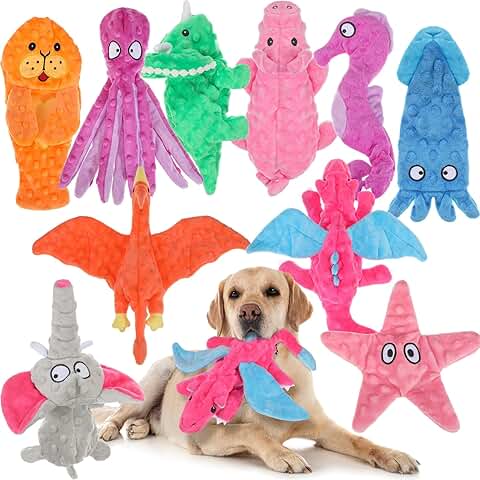 10 Soft Squeaky Dog Toys for Chewers