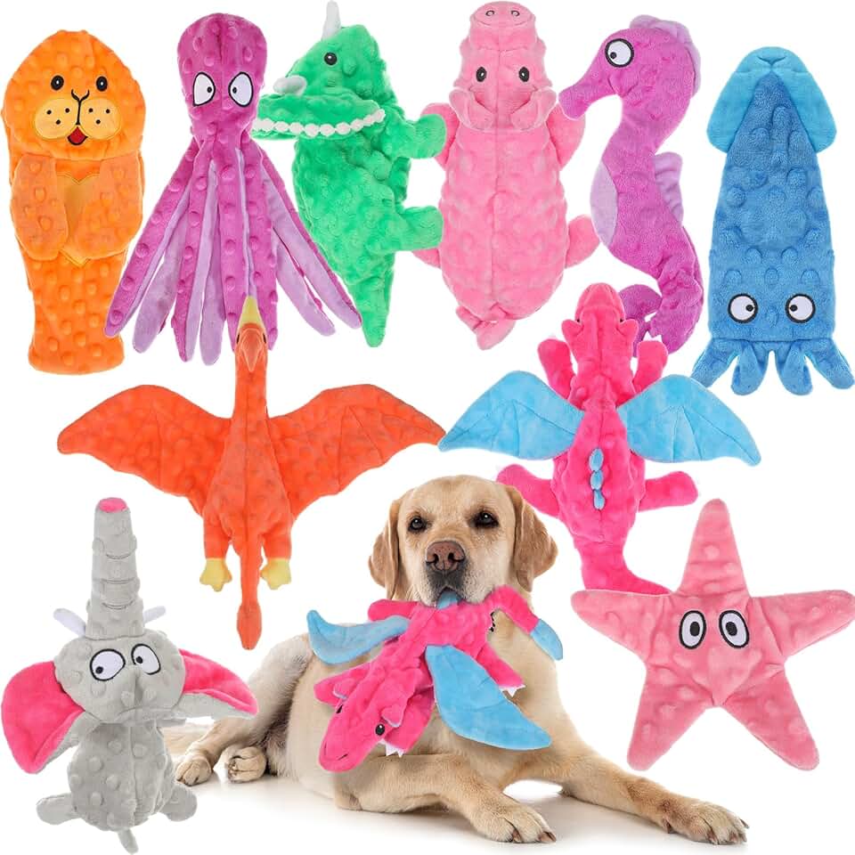 10 Soft Squeaky Dog Toys for Chewers