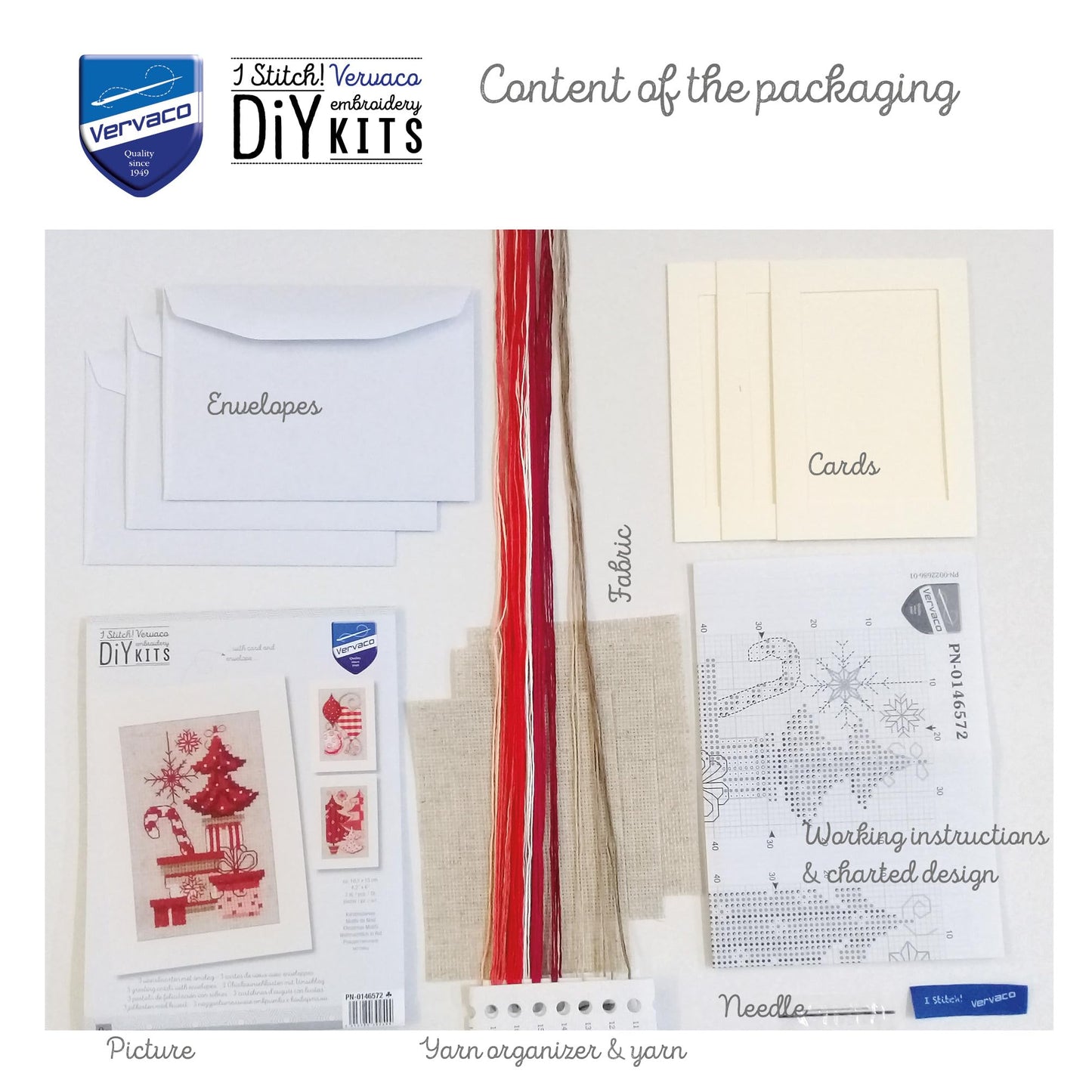Set of 3 Greeting Card Kits with Motifs