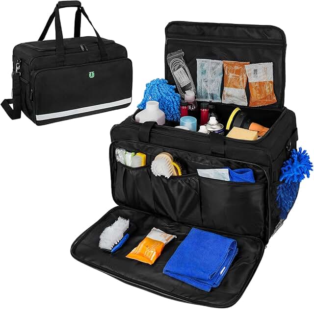 Large Car Detailing Storage Bag with Lid and Handle