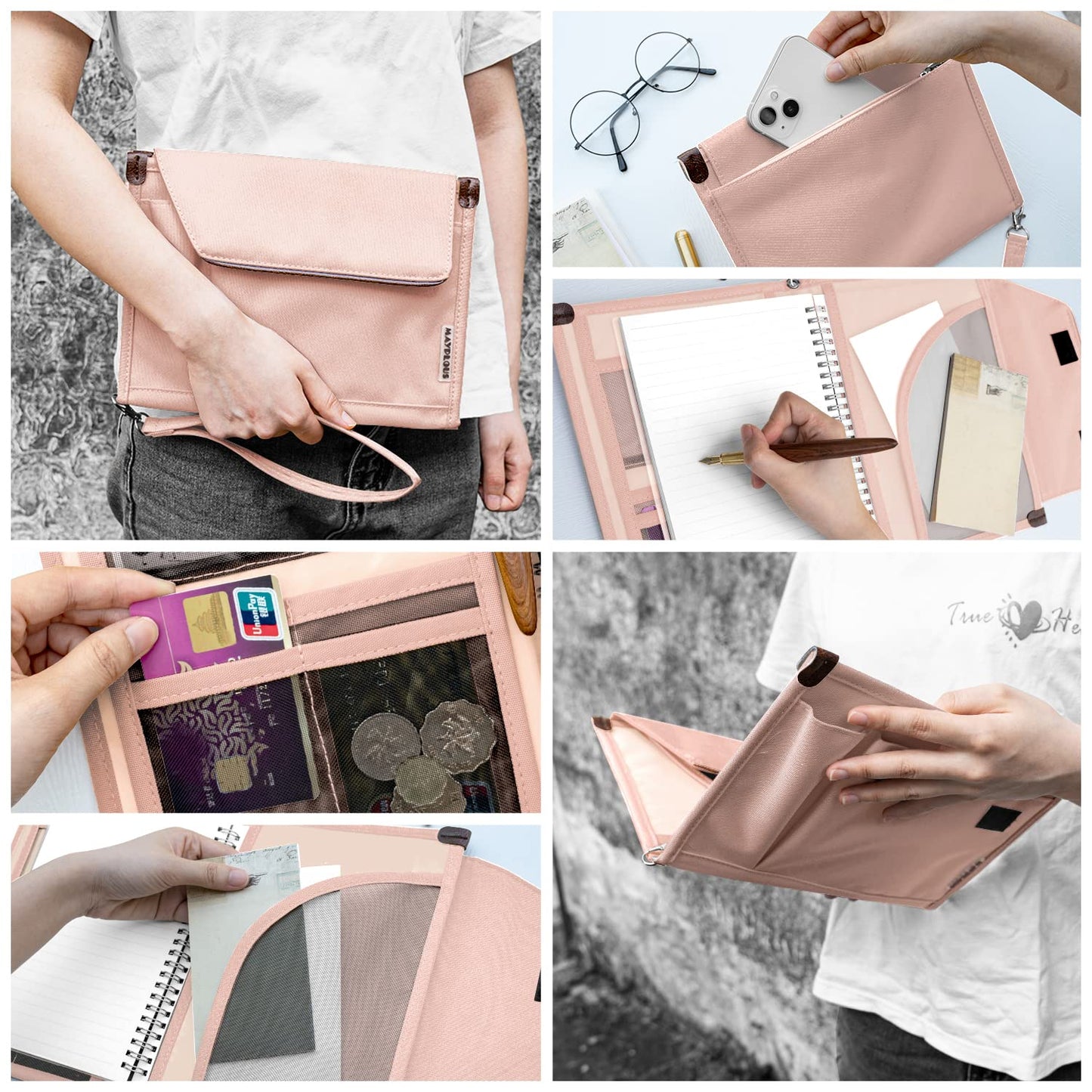 Pink A5 Conference Folder and Organizer Bag