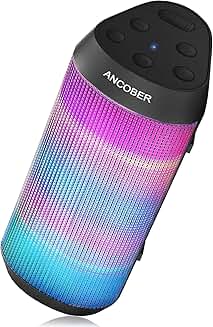 Wireless Bluetooth Speaker with Lights and Long Battery