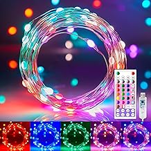 33FT Color Changing Fairy Lights with Remote and 100 LEDs