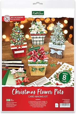 Christmas Flower Pots Card Making Kit