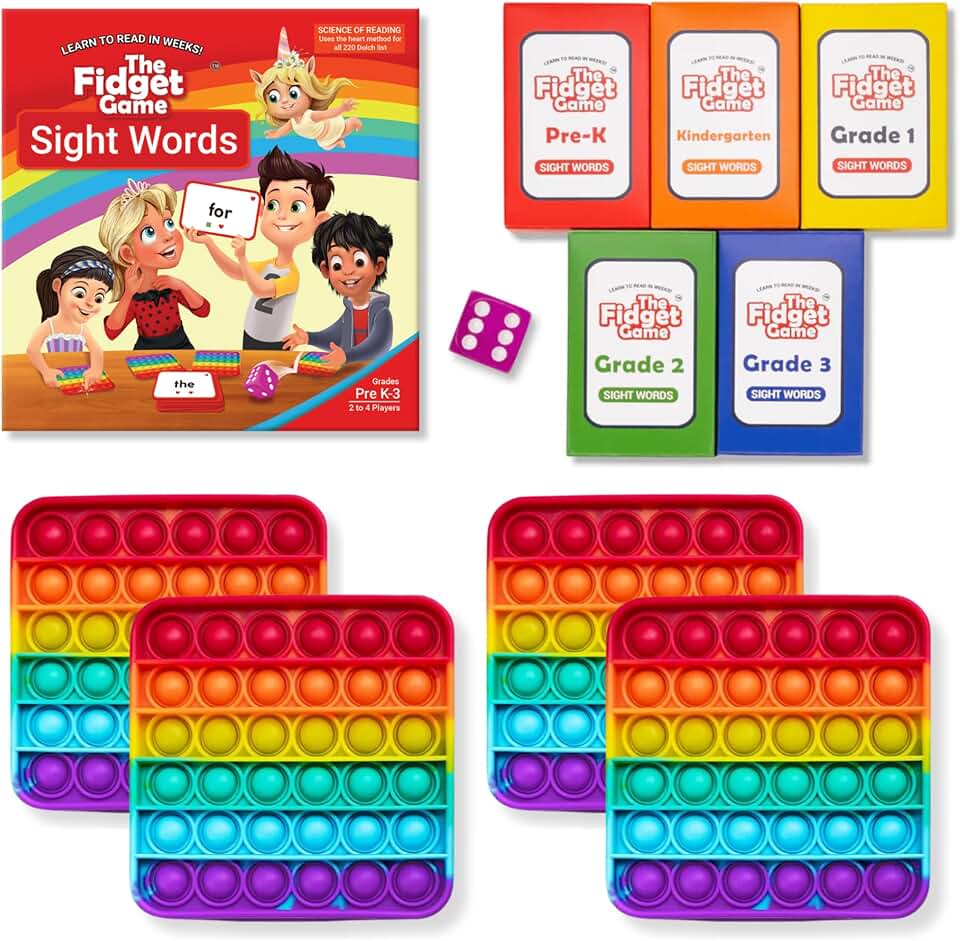 Sight Words Fidget Game for Kids Learning Activities