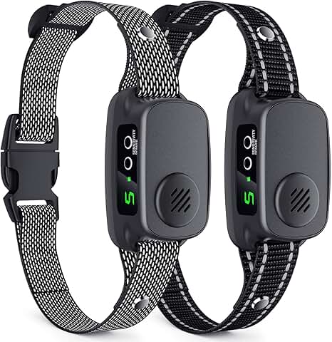 Two Dog Bark Collars for Medium and Large Dogs