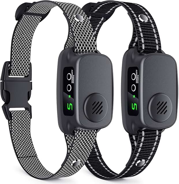 Two Dog Bark Collars for Medium and Large Dogs