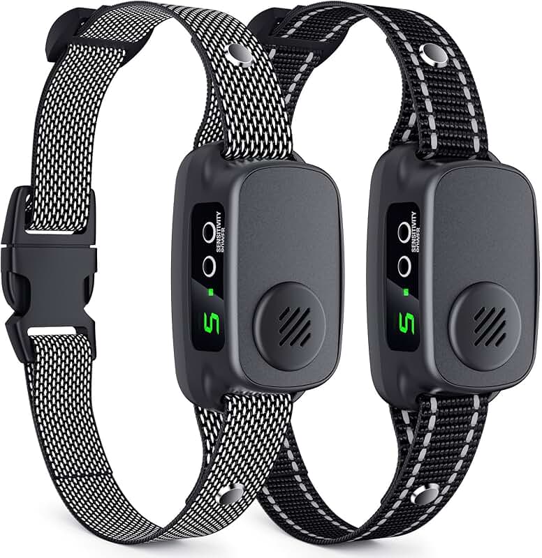 Two Dog Bark Collars for Medium and Large Dogs