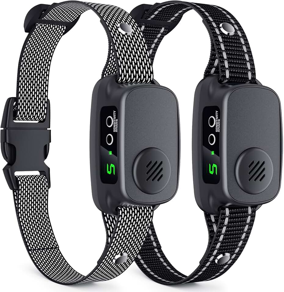 Two Dog Bark Collars for Medium and Large Dogs