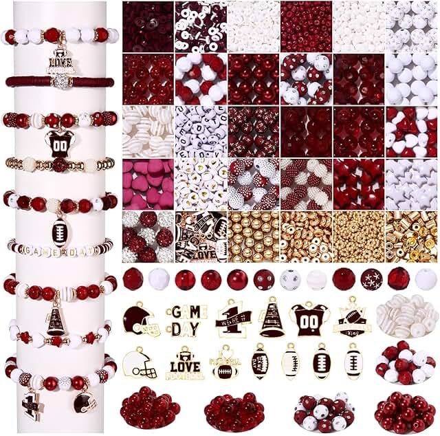 2200+ Game Day Beads for Bracelets and Crafts