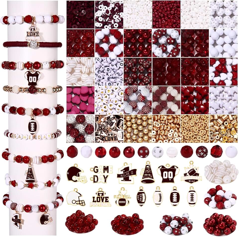 2200+ Game Day Beads for Bracelets and Crafts