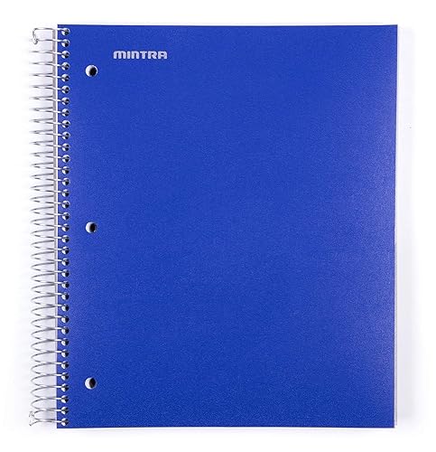 Durable 5-Subject Spiral Notebook, Blue