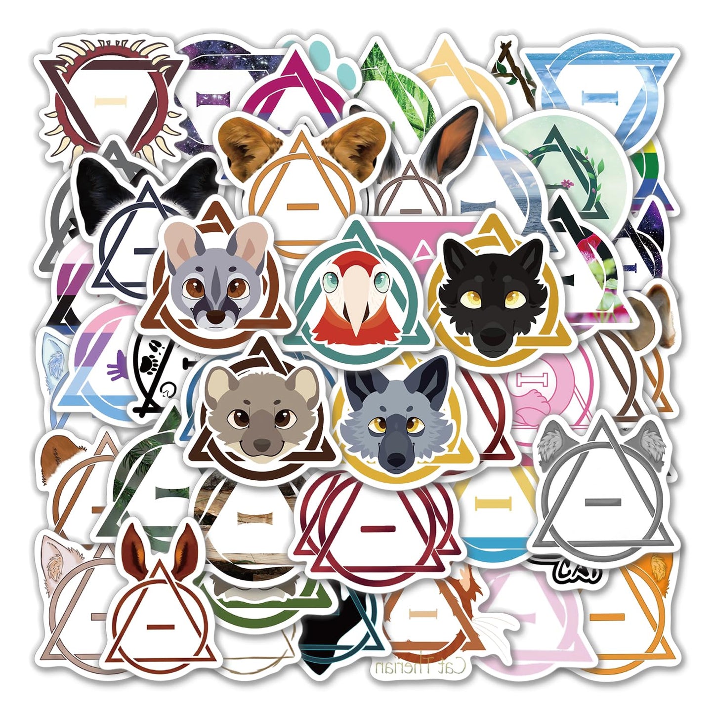 50 Waterproof Vinyl Cartoon Stickers for Laptops and More