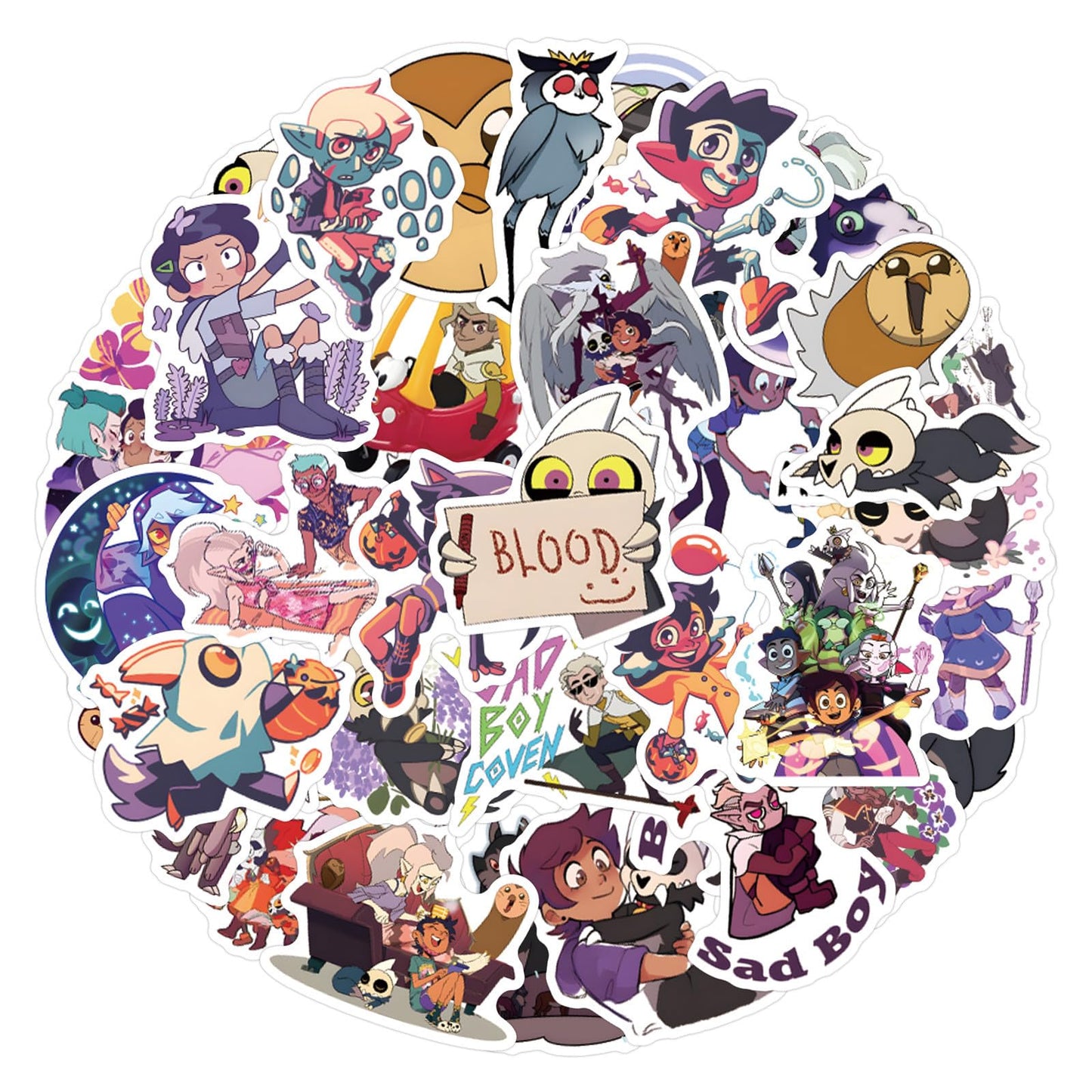 50 Owl House Cartoon Stickers for Kids