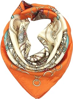 Silk Feeling Large Square Satin Headscarf