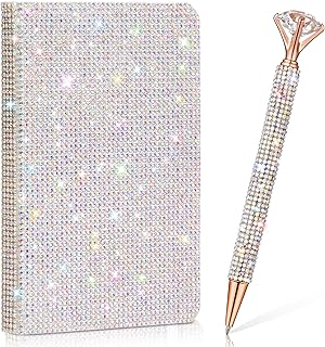 Glitter Rhinestone Notebook and Pen Set