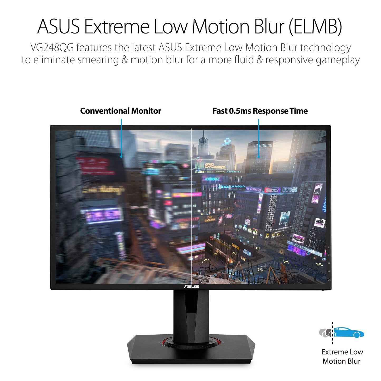 VG248QG 24" G-Sync Gaming Monitor 165Hz 1080p 0.5ms Eye Care with DP HDMI DVI