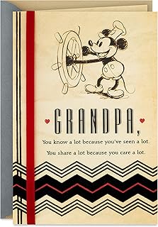 Vintage Mickey Mouse birthday card for grandpa