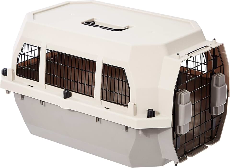 Hard-Sided Dog and Cat Travel Carrier, Beige