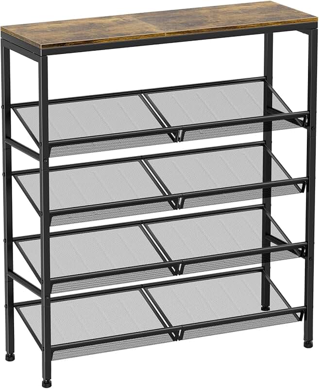 5-Tier Shoe Rack Organizer with Adjustable Shelves