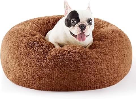 Calming Small Dog and Cat Bed, Washable, 23 inches