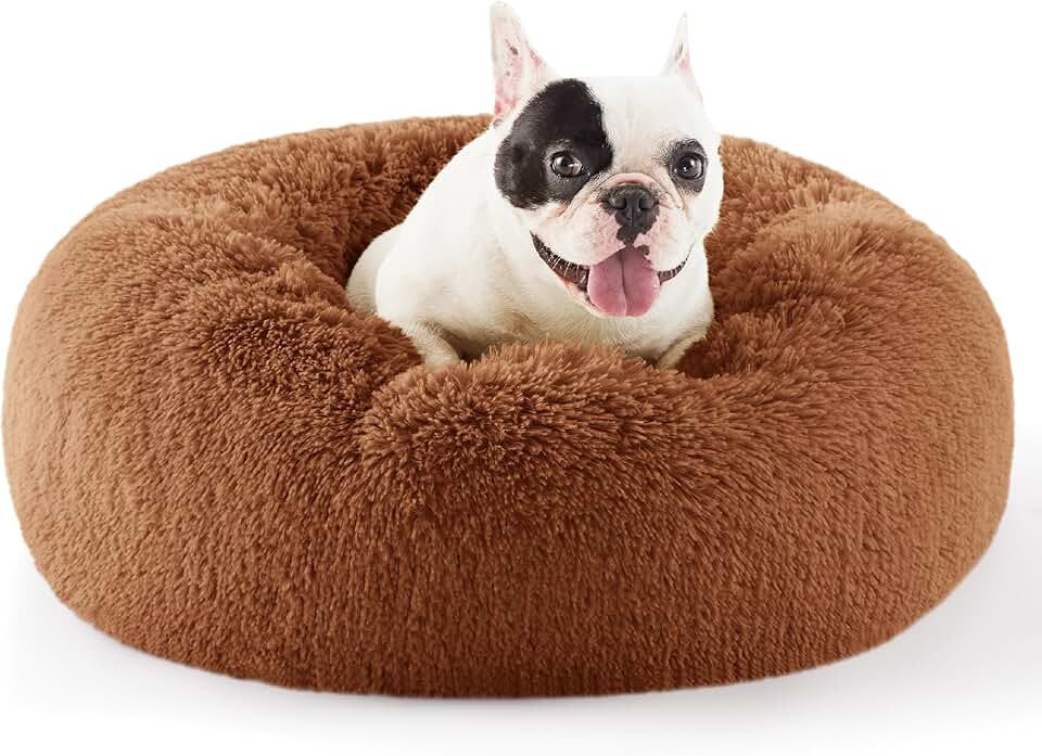 Calming Small Dog and Cat Bed, Washable, 23 inches