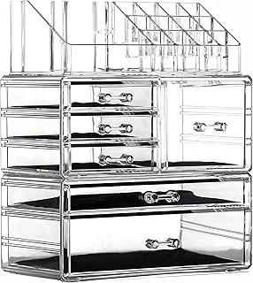 Acrylic 3-Pack Clear Makeup and Skincare Organizer