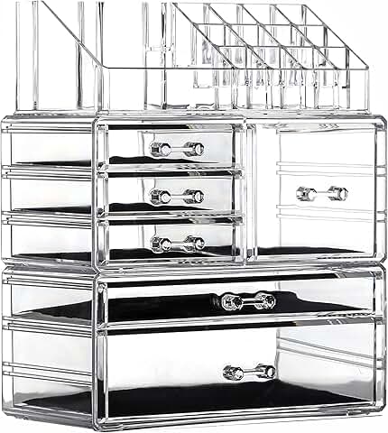 Acrylic 3-Pack Clear Makeup and Skincare Organizer